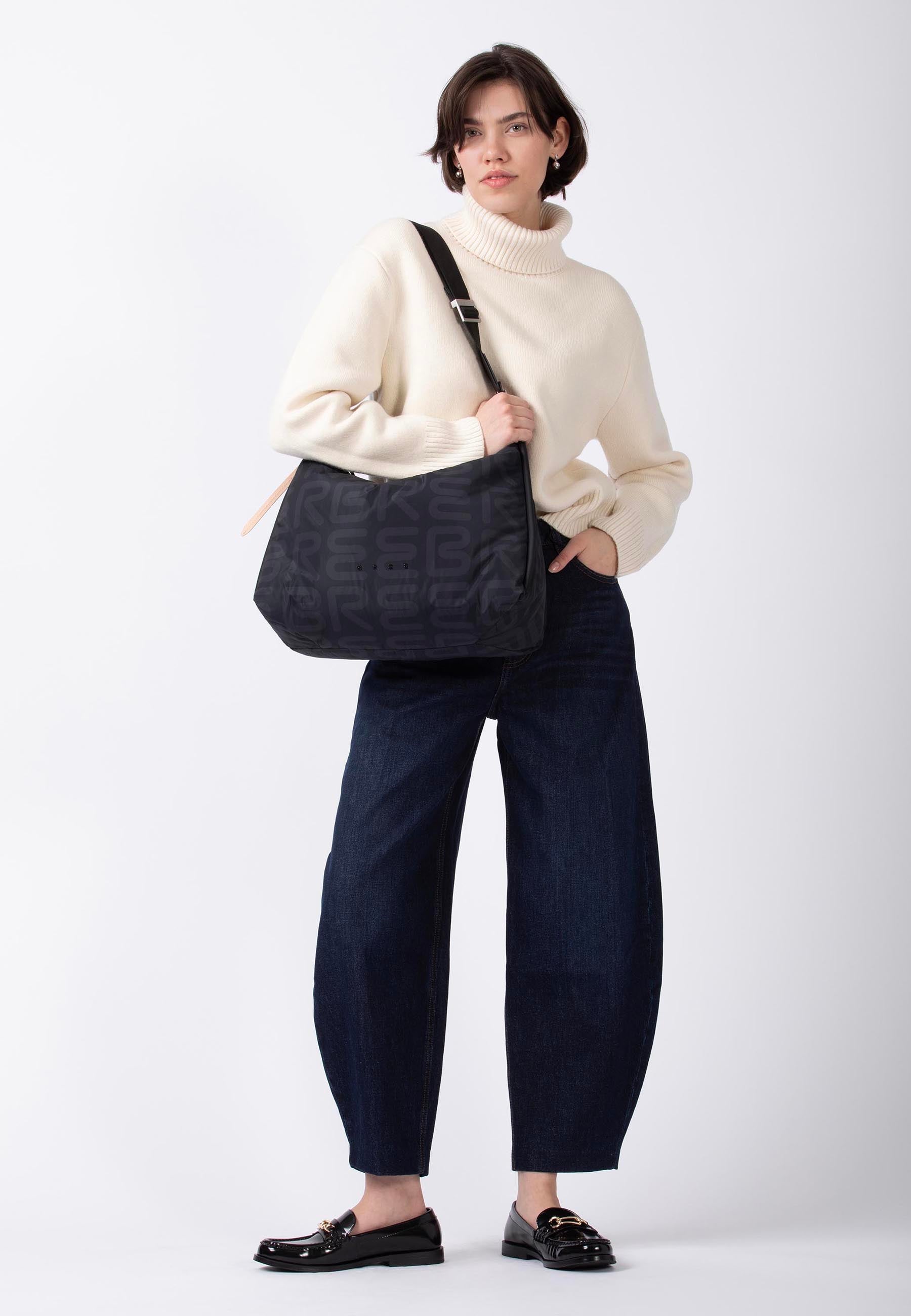 bree-the-everydays-charlie-hobo-bag-l-unisex-hobo-bag-aus-nylon-mit-leder-anteil image 2