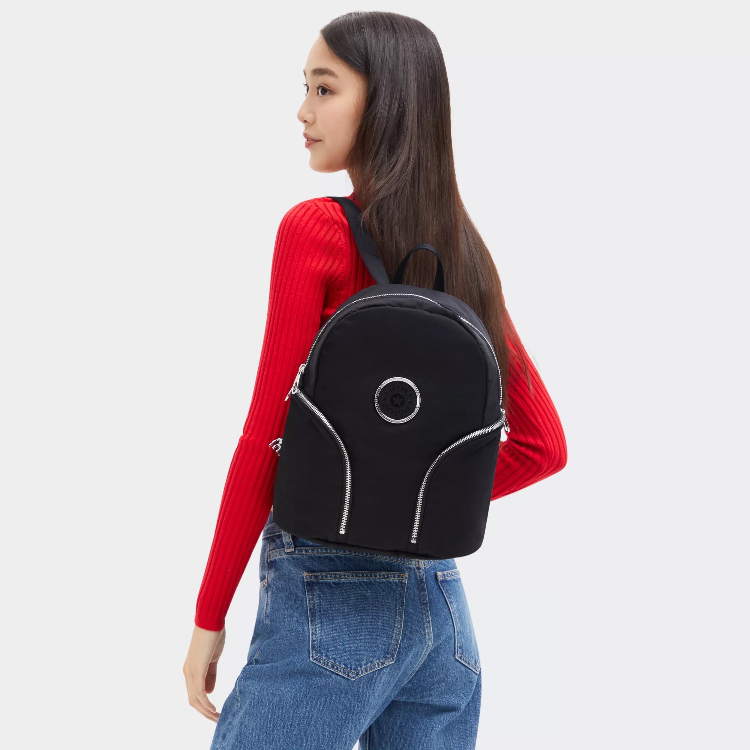 kipling-the-city-small-backpack-kleiner-freih-ndiger-city-rucksack-mit-metallisc image 2