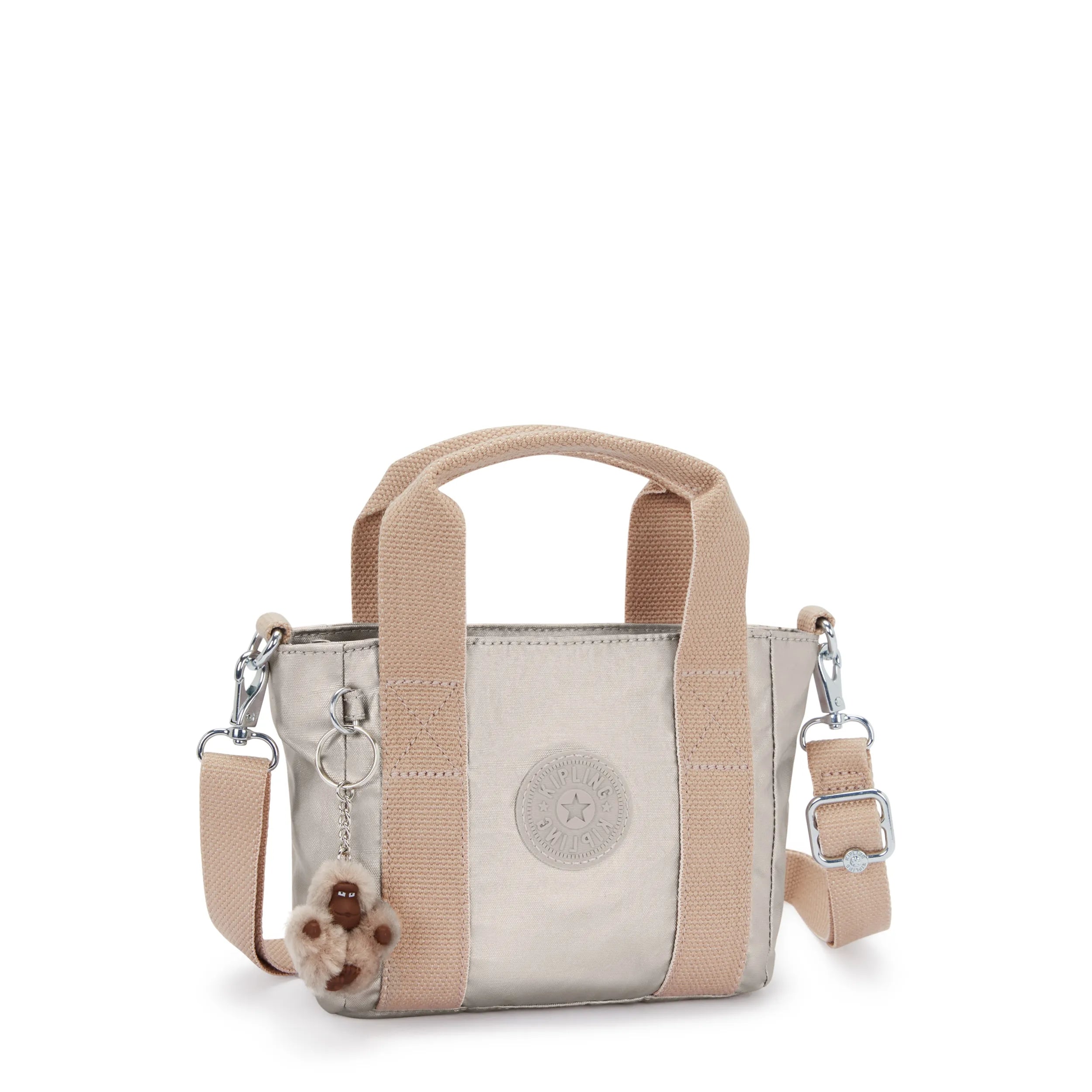 kipling-jayla-mini-tote-bag-mini-shopper-in-metallic-optik-mit-crossbody-gurt image 4