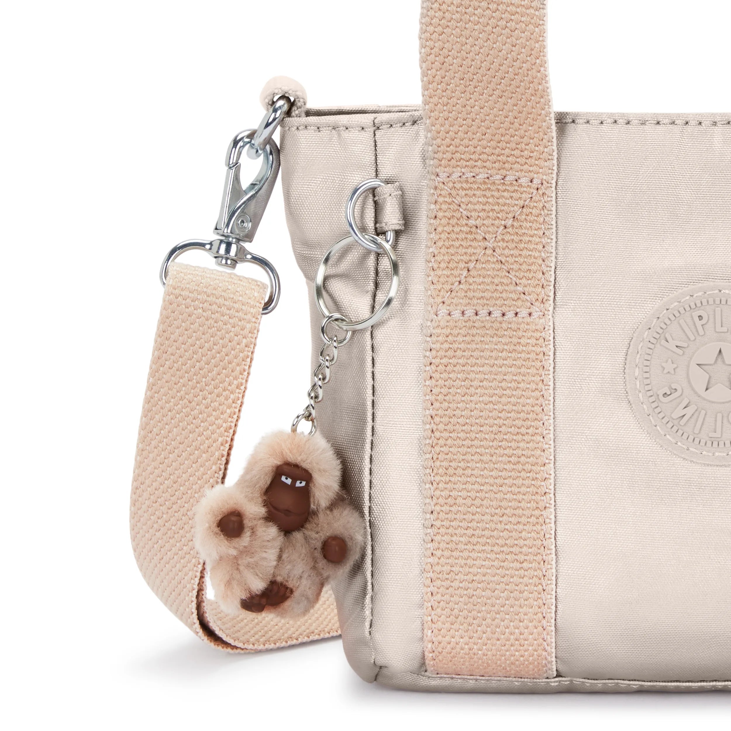 kipling-jayla-mini-tote-bag-mini-shopper-in-metallic-optik-mit-crossbody-gurt image 5